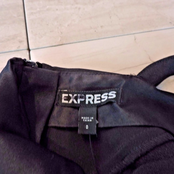 Express Black Tuxedo Midi Dress - Picture 7 of 8